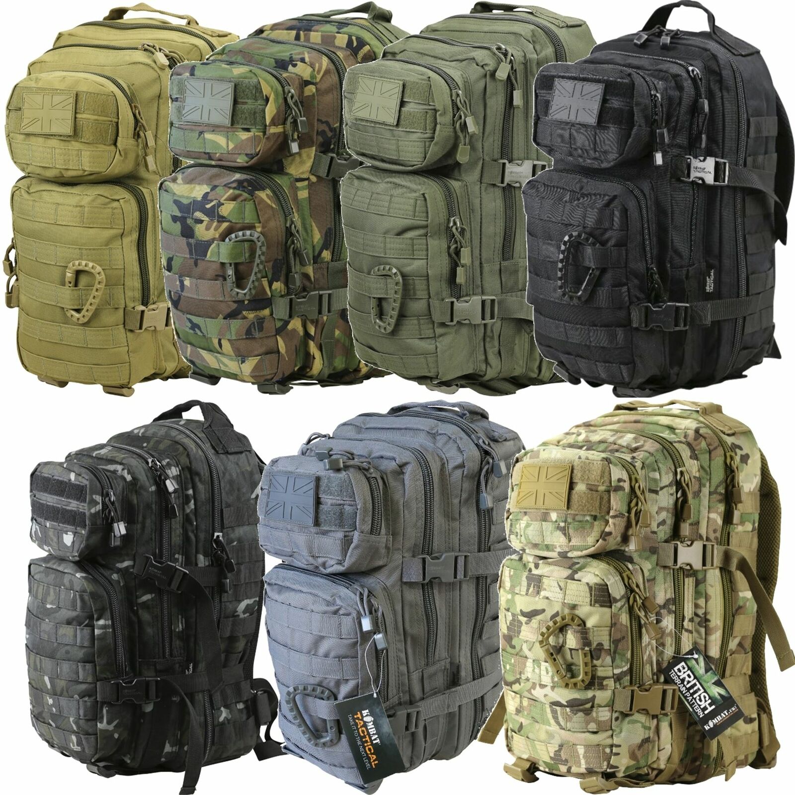 Kombat UK Small Assault Pack- 7 Colours