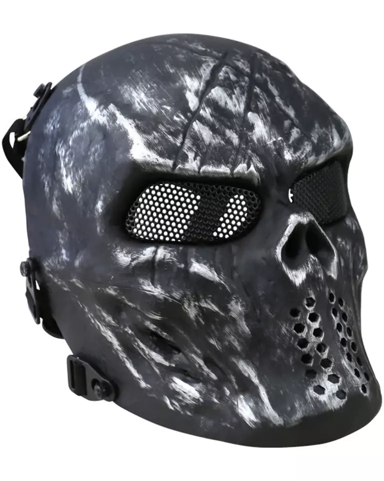 Skull Mesh Mask Gunmetal Grey