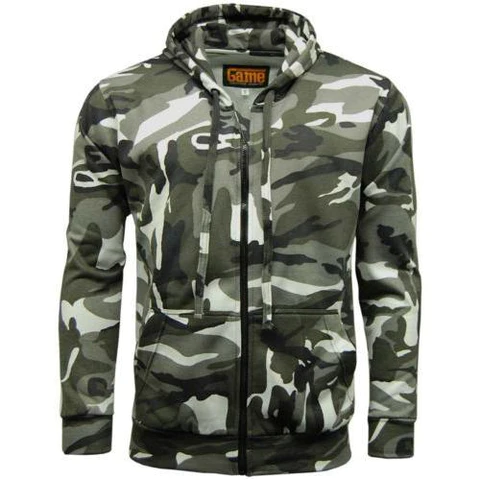 Game Technical Apparel - Camouflage Zip Hoodie - Urban - Click Image to Close