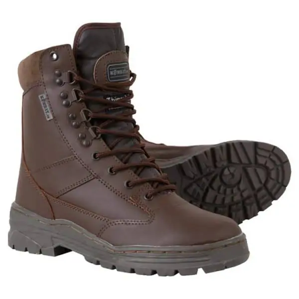 Kombat UK Patrol Boots- All leather, Brown - Click Image to Close