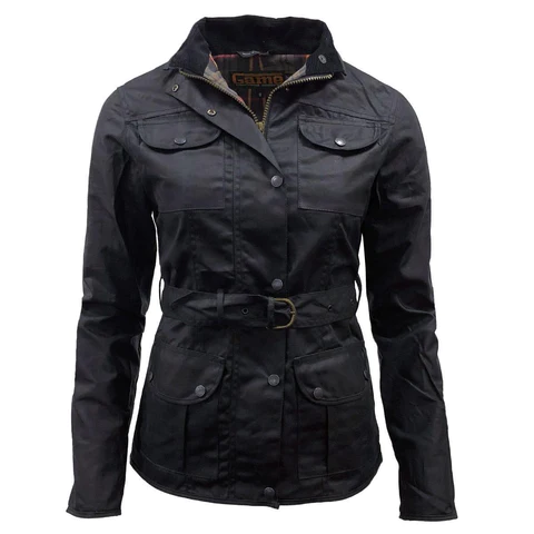 Ladies Morgan Antique Wax Jacket- Black